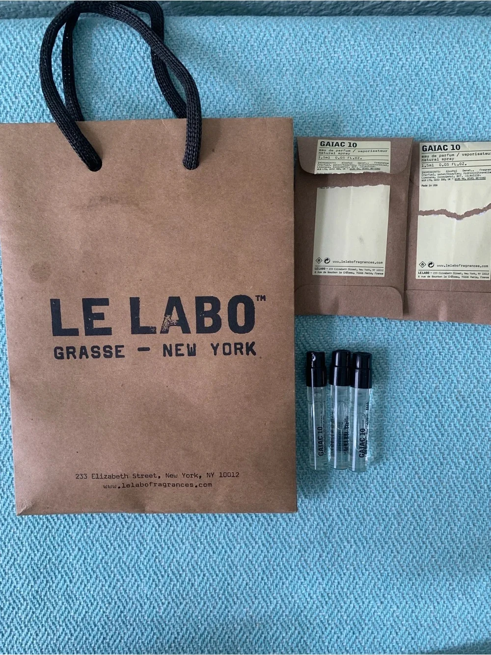 Le Labo Limited Edition Gaiac 10 Sample Vials x 3